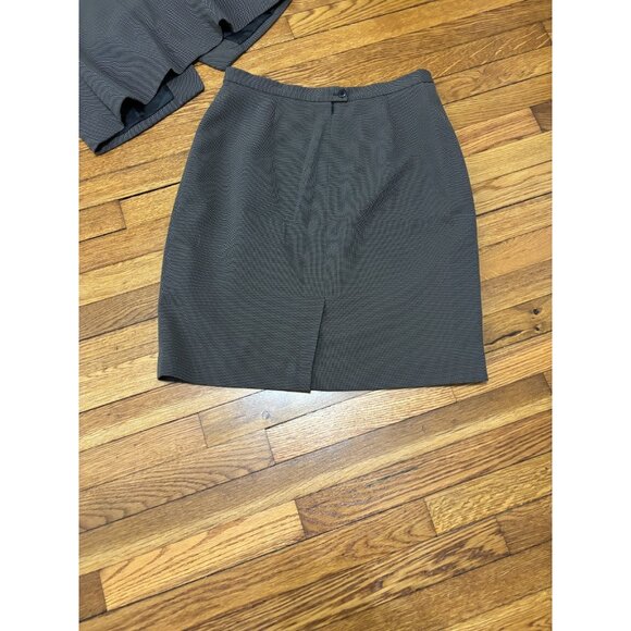 Jones New York Womens Skirt Suit Size 12 Green Pindot Blazer Jacket Career - Picture 7 of 8